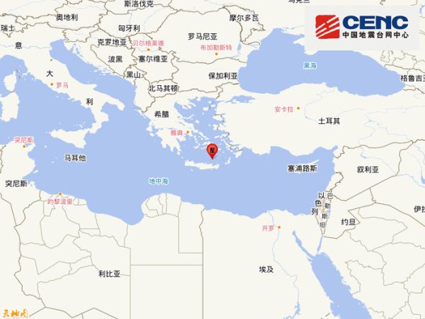 策略盈 爱琴海发生6.2级地震，震源深度70千米